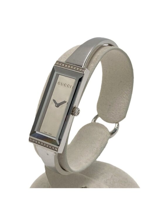 Gucci Watch YA127516 G Frame Diamond Women Gucci Frame Mirror Diamond 127.5 Silver Quartz Watch Box Instruction Manual